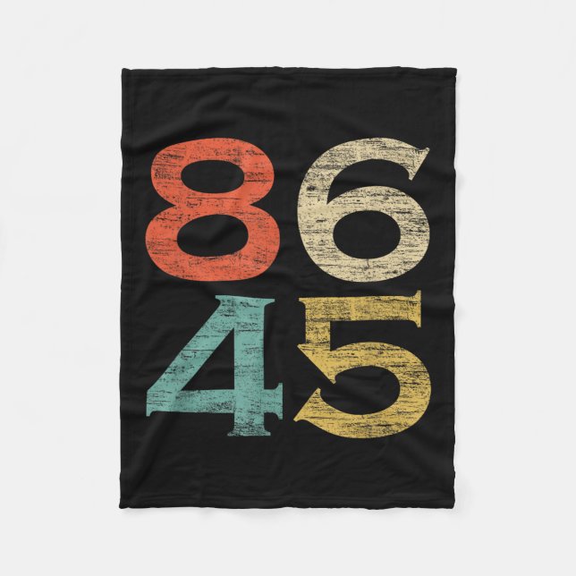 Clic Vintage Stil 86 45 Anti-Trump Fleecefilt (Framsidan)