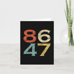 Clic Vintage Stil 86 47 Anti-Trump Kort