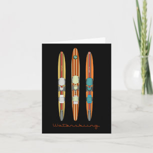 Clic Vintage Vatten Skis Kort