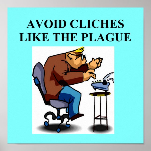CLICHE-skämt för författare och författare Poster (Framsidan)