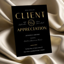 Client Appreciation Day Black & Gold Logo Company