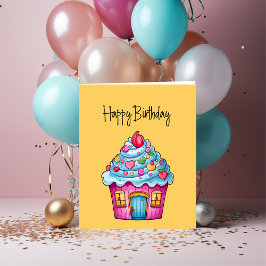 Client Grattis på födelsedagen Cupkaka House Kort