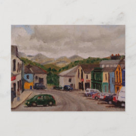 Clifden Ireland Cityscape Impressionistisk målning Vykort