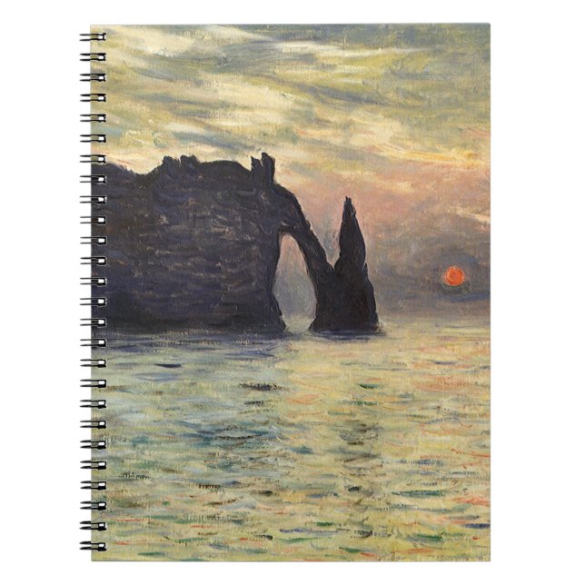 Cliff Etretat, Sunset av Claude Monet Anteckningsbok (Framsidan)
