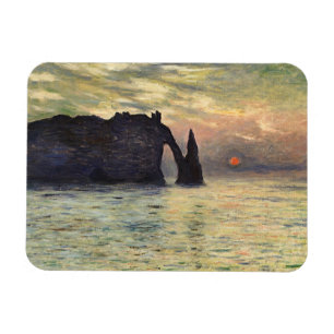 Cliff Etretat, Sunset av Claude Monet Magnet