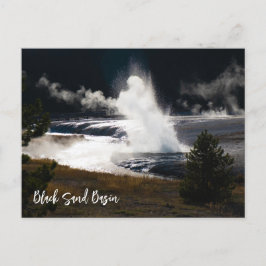 Cliff Geyser Eruption Black Sand Basin Yellowstone Vykort