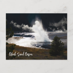 Cliff Geyser Eruption Black Sand Basin Yellowstone Vykort