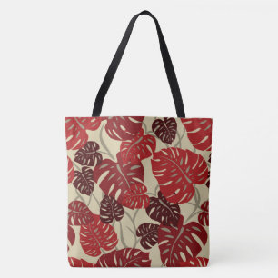 Cliff Hanger Hawaiian Monstera Löv Beach Bag Tygkasse