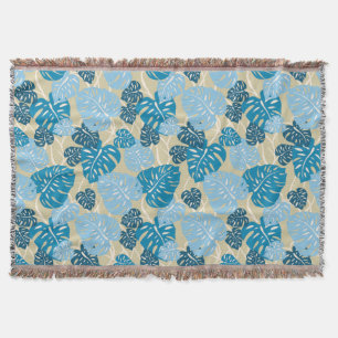 Cliff Hanger Hawaiian Monstera Löv Throw Blanket Filt