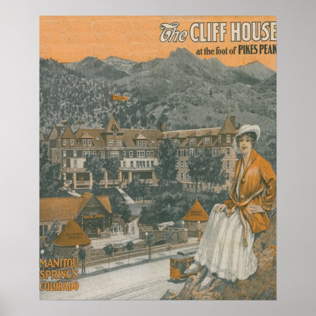 Cliff House & Pikes Peak Poster (Framsidan)