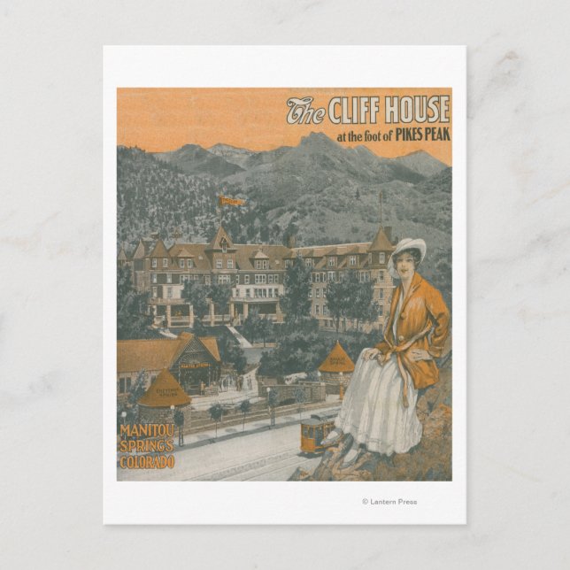Cliff House & Pikes Peak Vykort (Framsida)