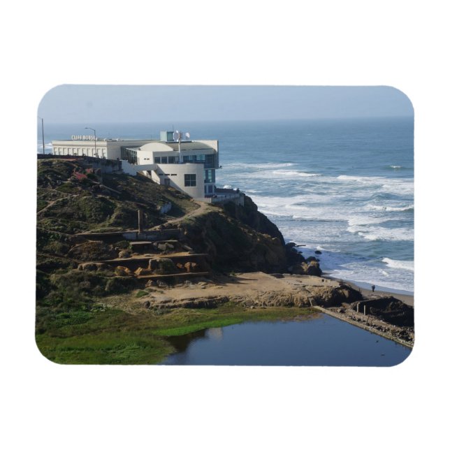 Cliff House San Francisco, California Photo Magnet (Horisontell)