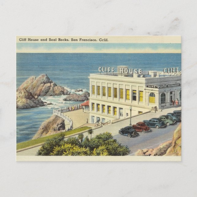 Cliff House Seal Sten, San Fransisco, Kalifornien Vykort (Framsida)