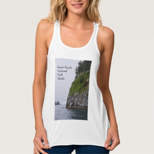Cliff i Kenai Painterly-Tanktopet Linne Med Racerback (Framsida)