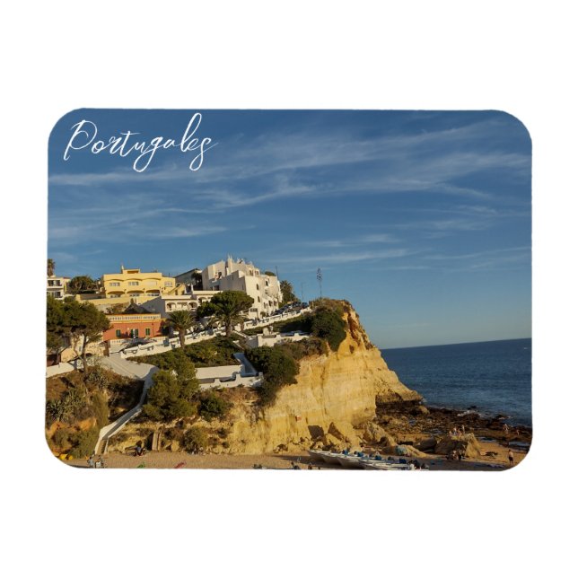 Cliff i Portugals landskap Carvoeiro Magnet (Horisontell)