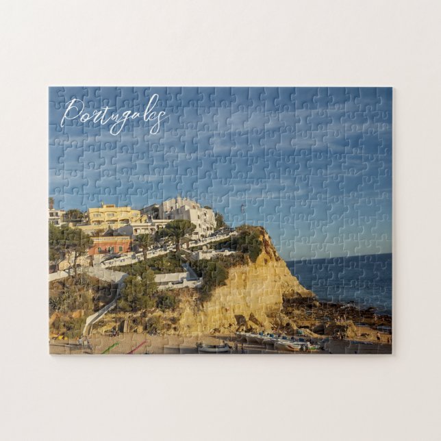 Cliff i Portugals landskap Jigszle Puzzle Pussel (Horisontell)