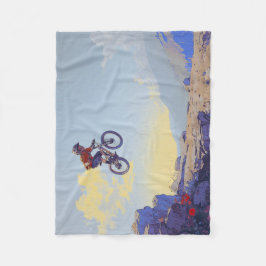 Cliff Jumping BMXer - BMX Rider Design Fleecefilt