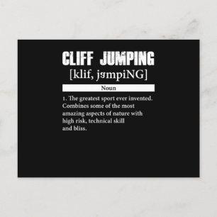 Cliff Jumping Definition Cliff Diving Gift Vykort