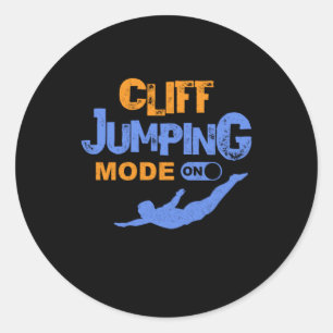 Cliff Jumping Mode on Cliff Diving Cliff Jump Gift Runt Klistermärke