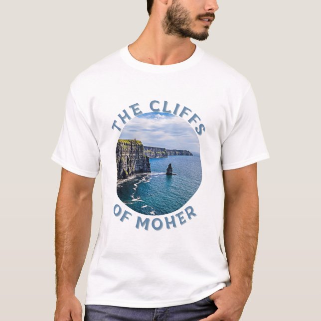 Cliff of Moher Co Clare Ireland T Shirt (Framsida)