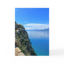 Cliff Overlook Sea Nafplion Greece