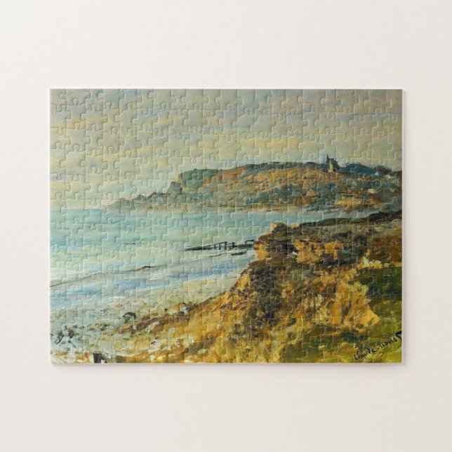 Cliff på Sainte-Adresse Monet Fine Art Pussel (Horisontell)