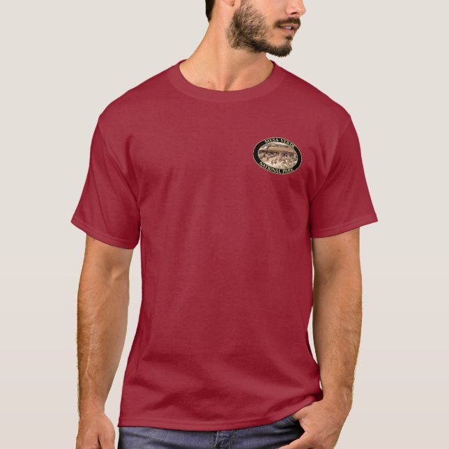 Cliff Palace i Mesa Verdes nationalpark i CO T Shirt (Framsida)