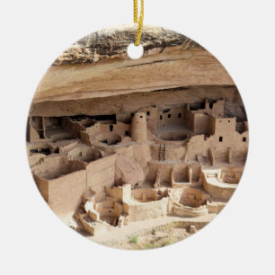 Cliff Palace vid Mesa Verdes nationalpark, Colorad Julgransprydnad Keramik