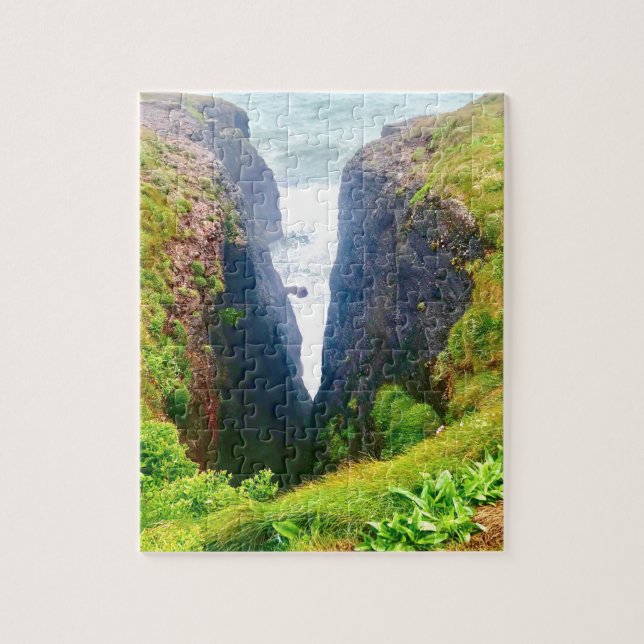 Cliff promenad Dunmore Öster Waterford Ireland Pussel (Vertikal)