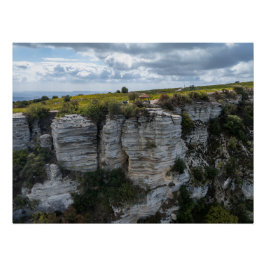 Cliff top picnic site Paphos, Cypern Perfect Poster