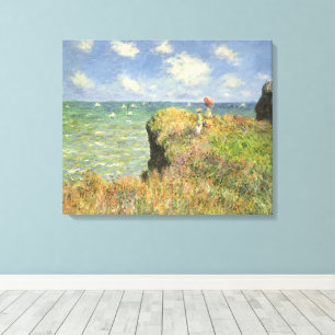Cliff Walk i Pourville av Claude Monet Canvastryck