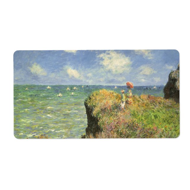 Cliff Walk vid Pourville av Claude Monet Fraktsedel (Framsidan)