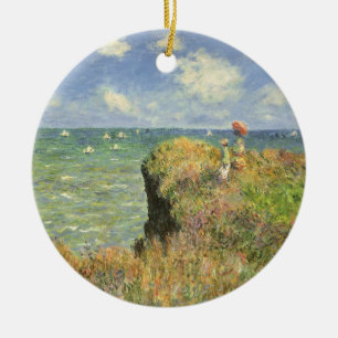 Cliff Walk vid Pourville av Claude Monet Julgransprydnad Keramik
