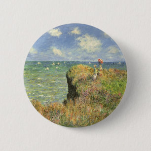 Cliff Walk vid Pourville av Claude Monet Knapp