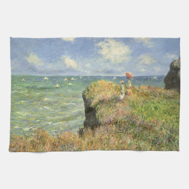 Cliff Walk vid Pourville av Claude Monet Kökshandduk (Horisontell)