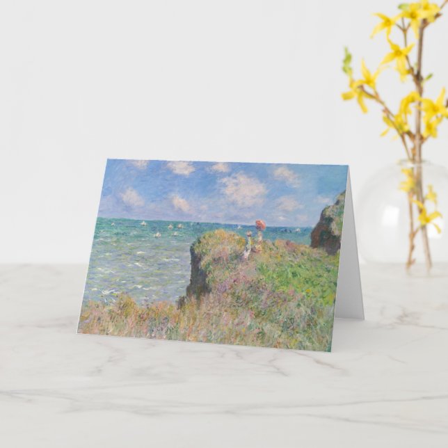 Cliff Walk vid Pourville av Claude Monet Kort (Gul blomma)