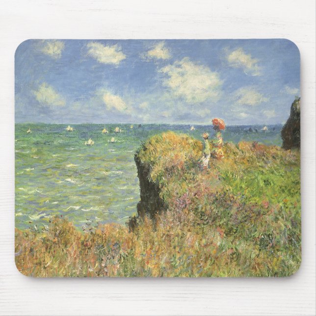 Cliff Walk vid Pourville av Claude Monet Musmatta (Framsidan)
