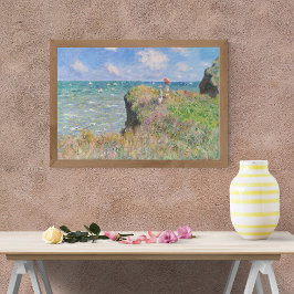 Cliff Walk vid Pourville av Claude Monet Poster