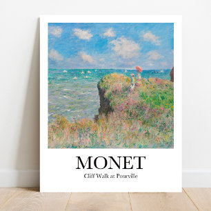 Cliff Walk vid Pourville av Claude Monet Poster