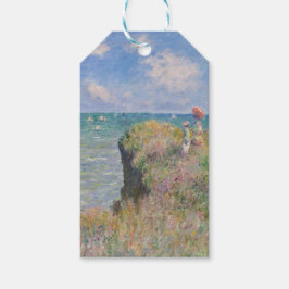 Cliff Walk vid Pourville av Claude Monet Presentetikett