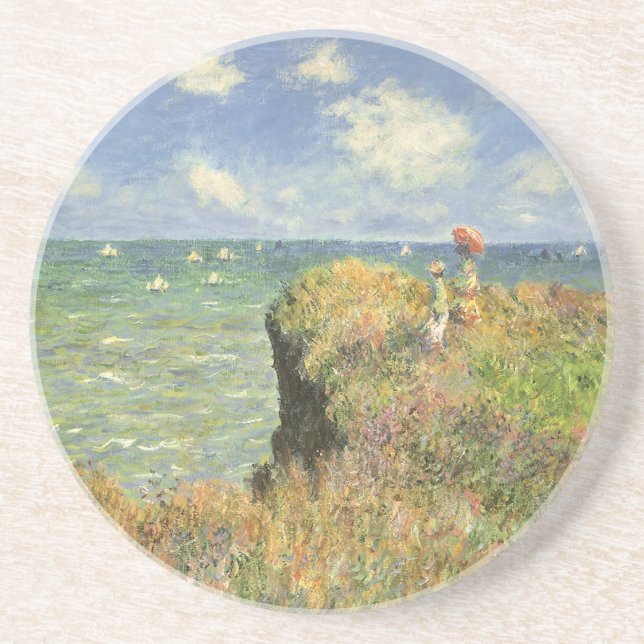 Cliff Walk vid Pourville av Claude Monet Underlägg (Framsidan)