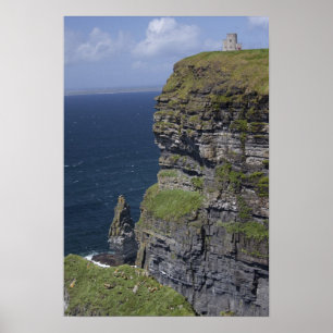 Cliffens natursköna vyer vid Moher och O'Briens to Poster