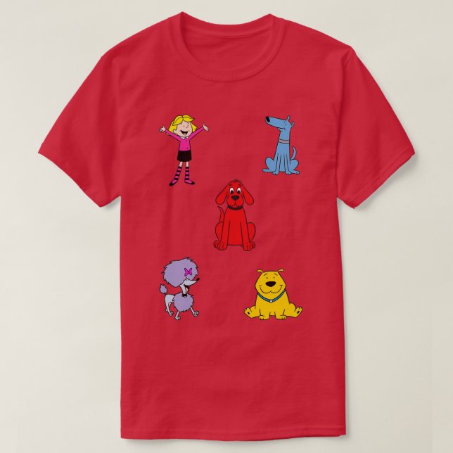 Clifford, den stora röda hund  t shirt (Design framsida)