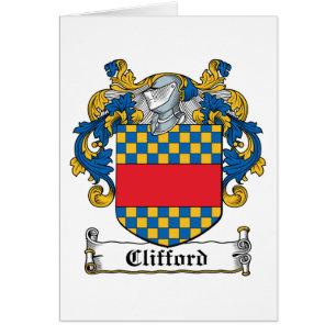 Clifford familjvapensköld hälsningskort
