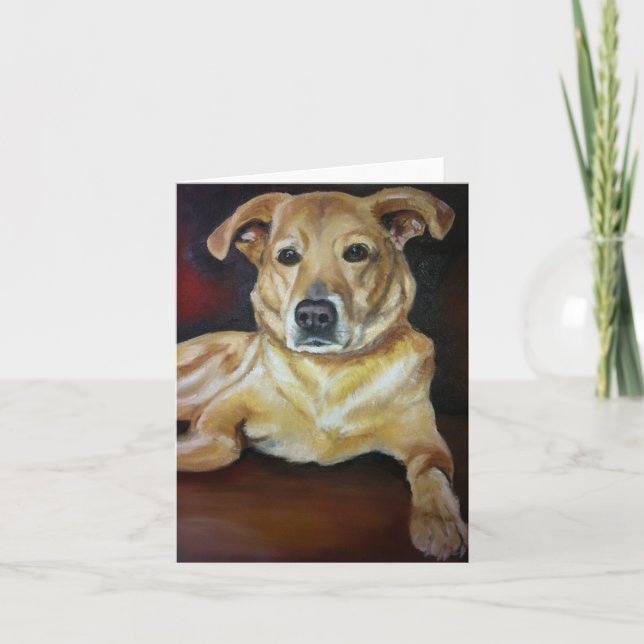 "Clifford" - Pet Porträtt NoteCard Kort (Framsida)