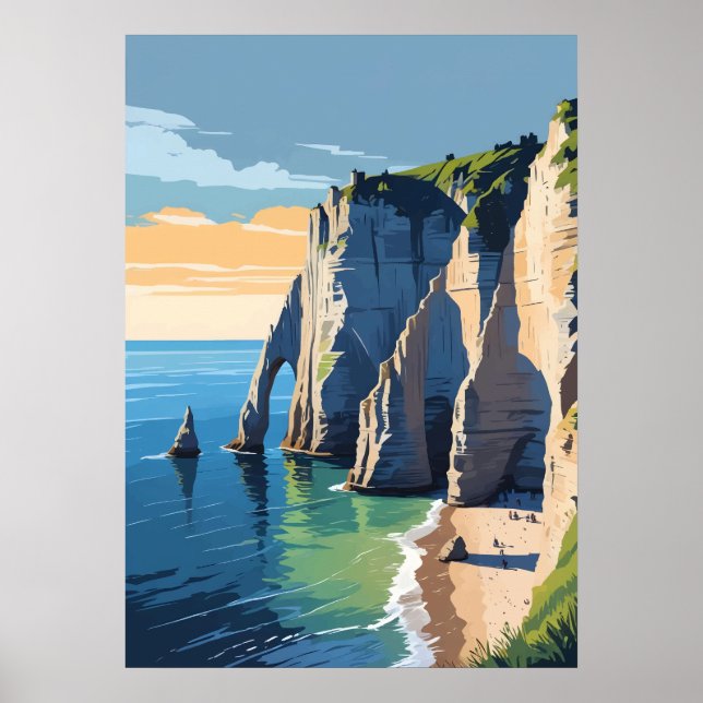 Cliffs of Étretat Art Poster (Framsidan)