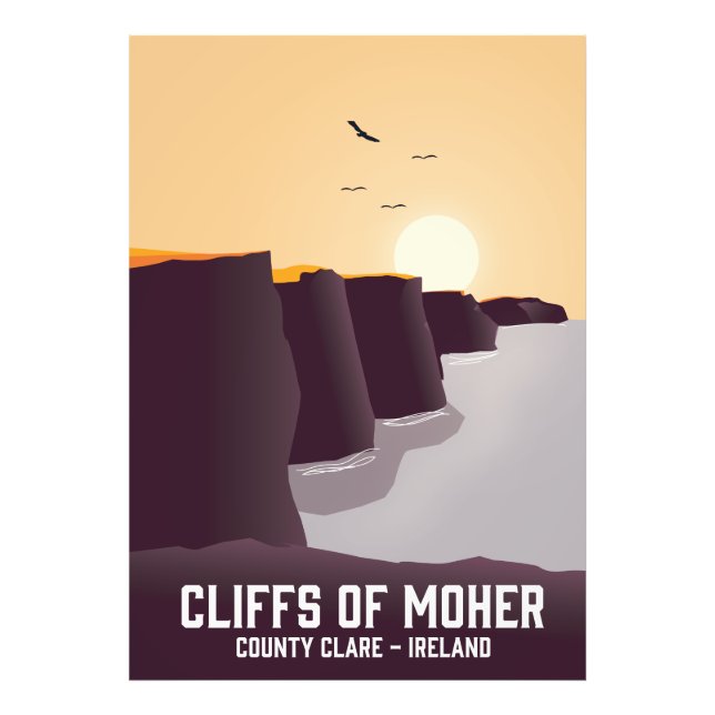 Cliffs of Moher County Clare, Irland. Fototryck (Framsidan)
