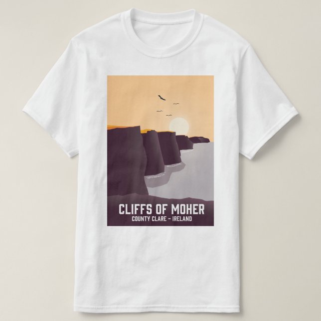 Cliffs of Moher County Clare, Irland. T Shirt (Design framsida)