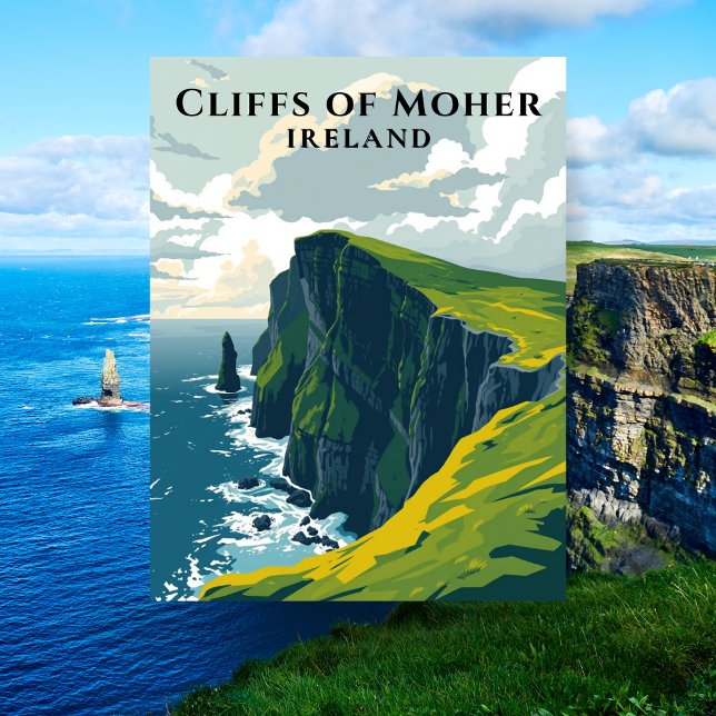 Cliffs of Moher Ireland Irish Travel Vykort (Cliffs of Moher Ireland Irish Travel Postcard
)
