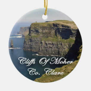 Cliffs of Moher Ireland, julprydnad Julgransprydnad Keramik